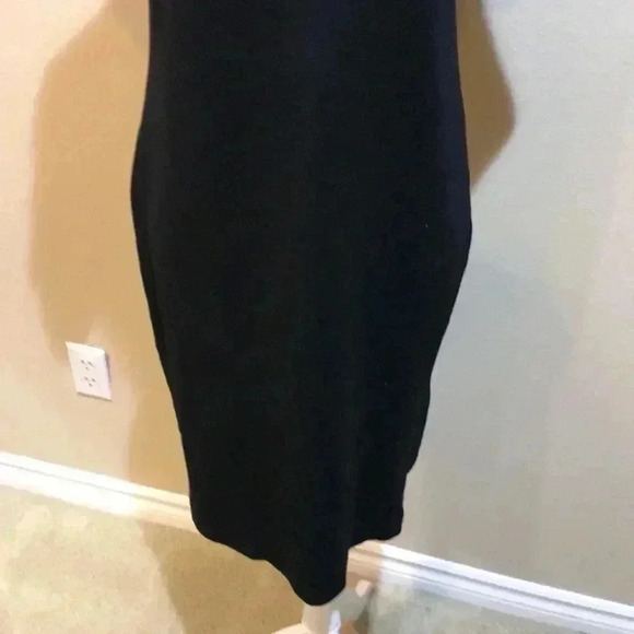 H&M Black Crew Neck Midi Bodycon Short Sleeved Dress-M - Picture 6 of 8
